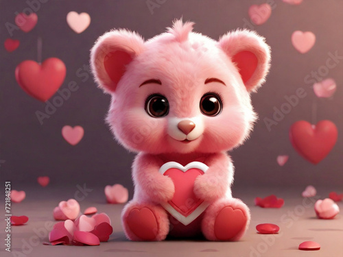 teddy bear with hearts