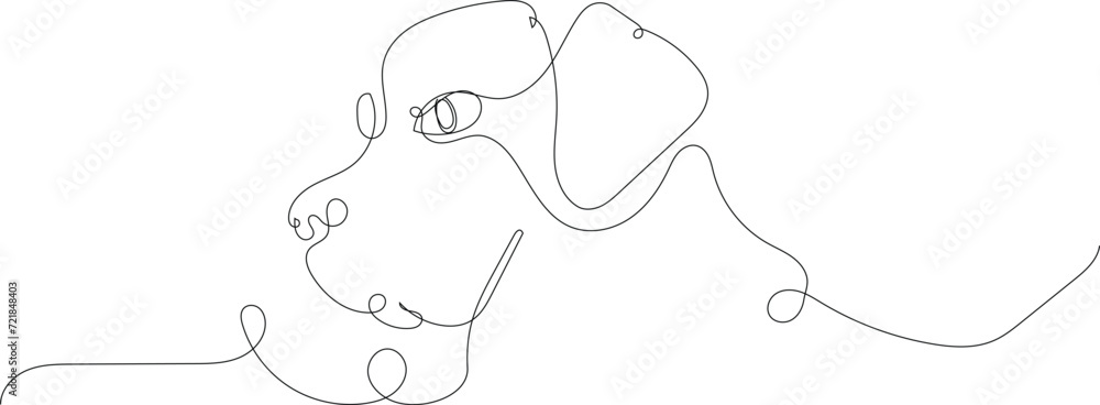 Dog line art with transparent background