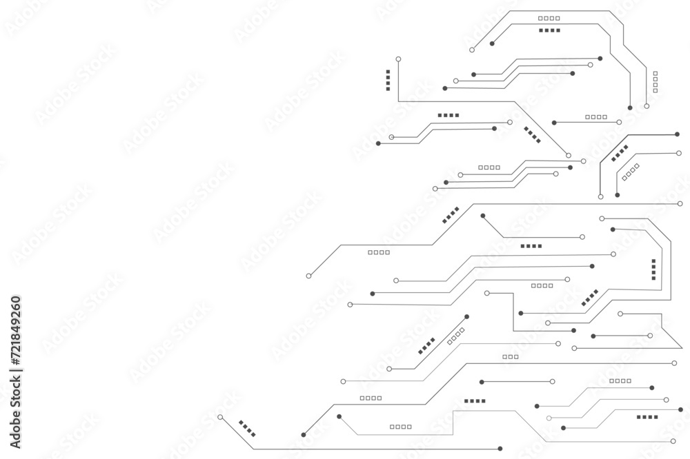 Vectors High-tech connection system on a white background. Technology digital circuit board background. Technology black circuit diagram. Vectors High-tech connection system on a white background. Technology digital circuit board background. Technology black circuit diagram.