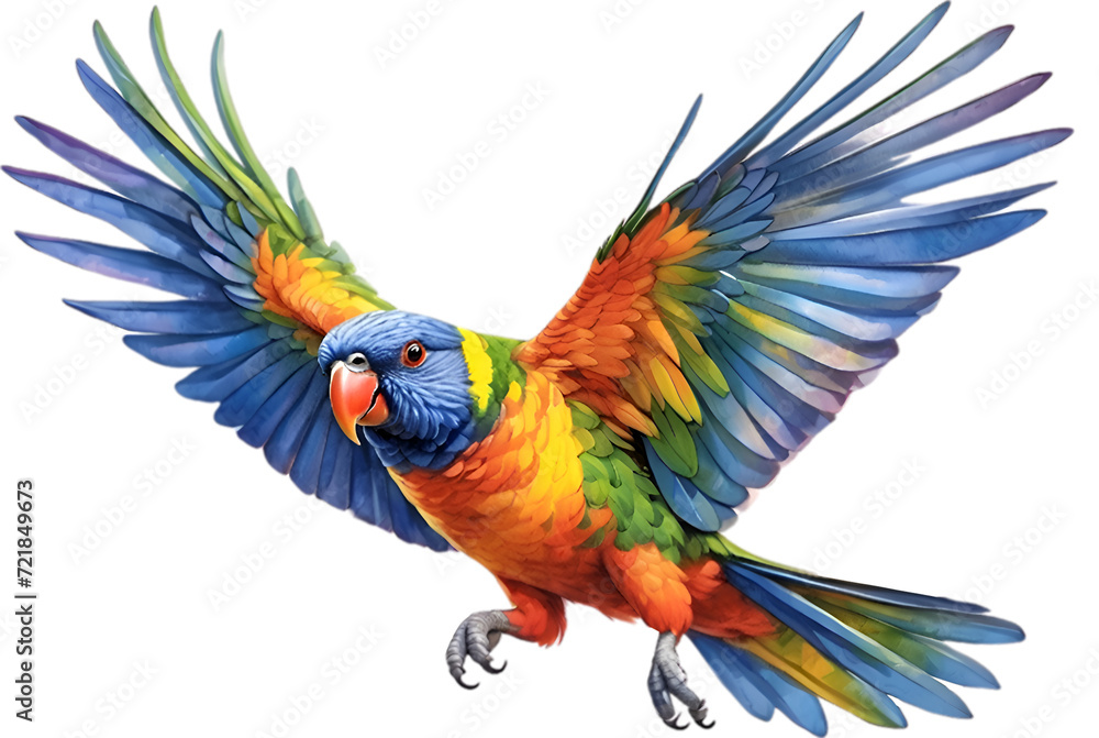 Fototapeta premium Close-up image of a Rainbow Lorikeet bird. 