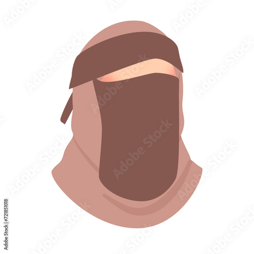 Hijabi girl avatar cartoon illustration