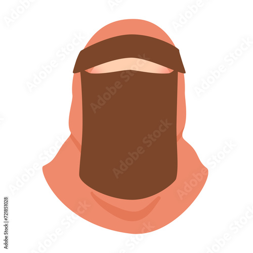 Hijabi girl avatar cartoon illustration