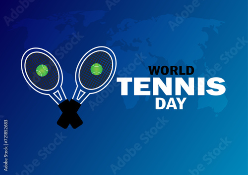 World Tennis Day Vector Template Design Illustration. Suitable for greeting card, poster and banner