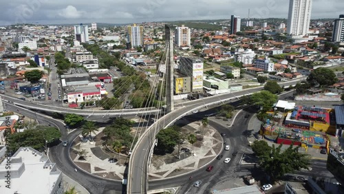 Viaduto Elpidio de Almeida, Campina Grande, Paraiba, imagens aereas de drone photo