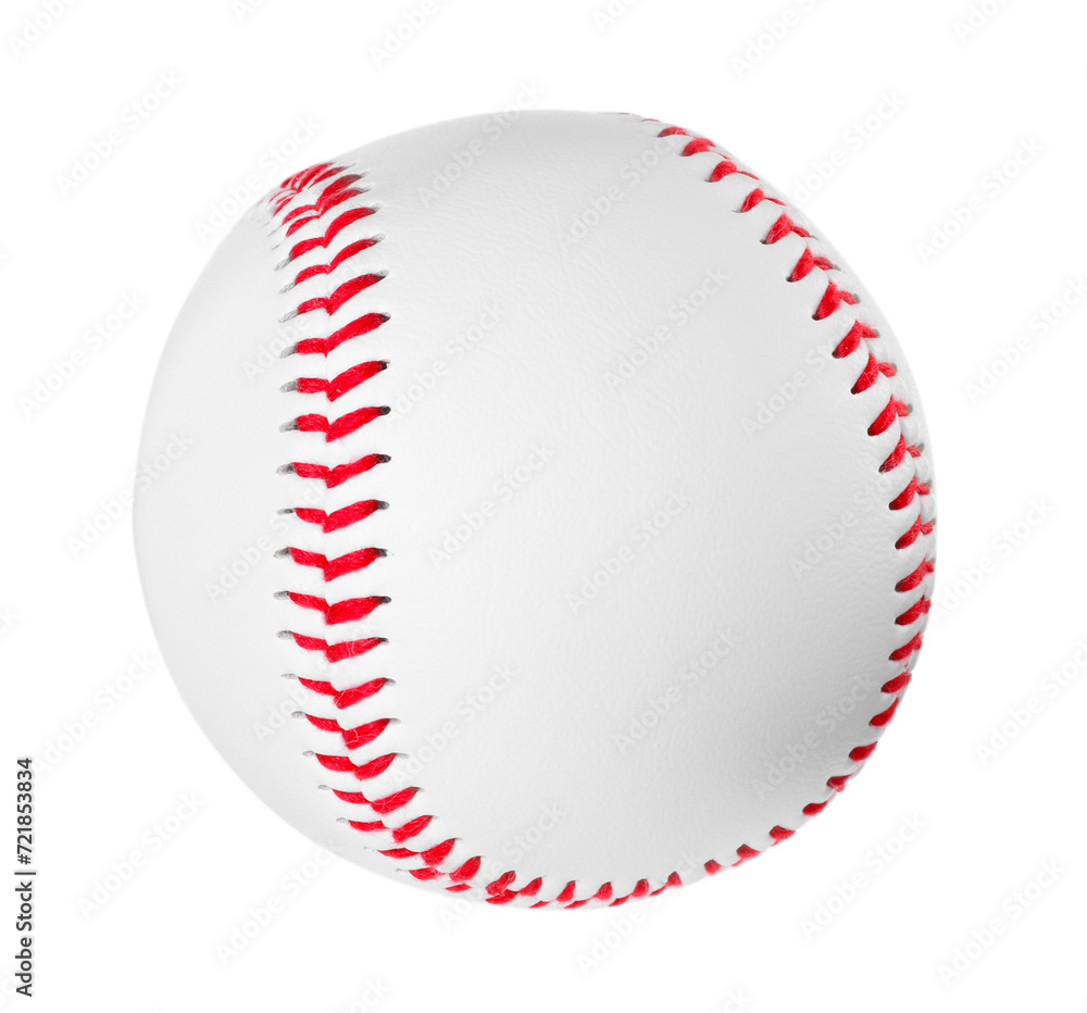 One baseball ball isolated on white. Sport equipment One baseball ball isolated on white. Sport equipment
