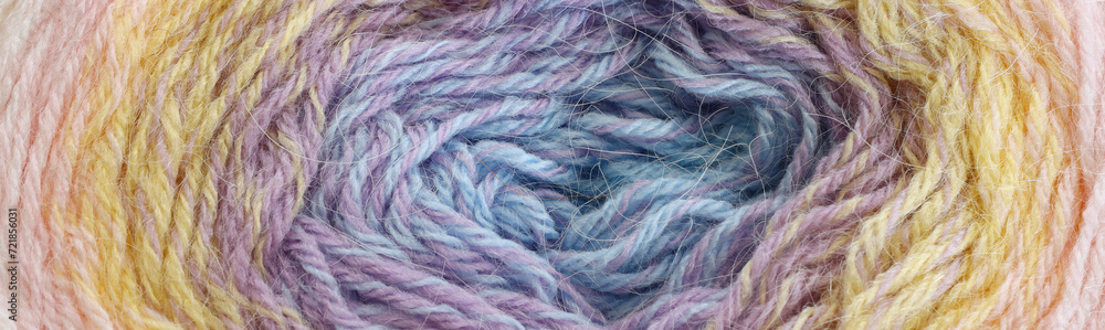 Obraz premium colorful pastel warm and cozy yarn ball of wool
