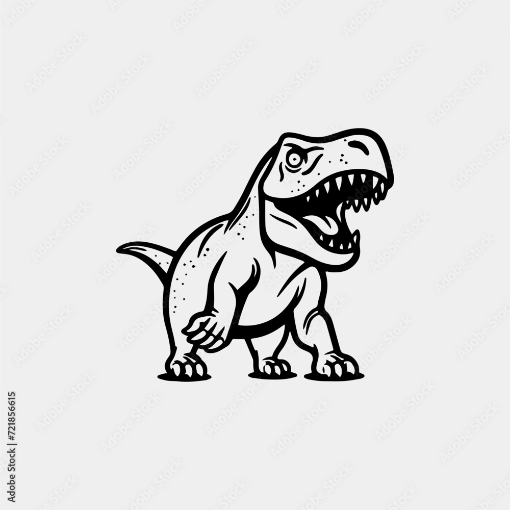 Fototapeta premium a t - rex dinosaur with its mouth open
