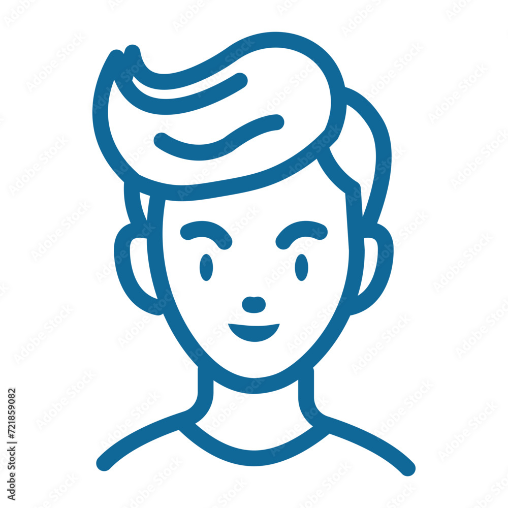 Fototapeta premium people icon. Avatar icon with colored lines