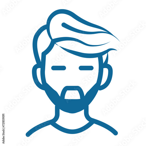 people icon. Avatar icon with colored lines