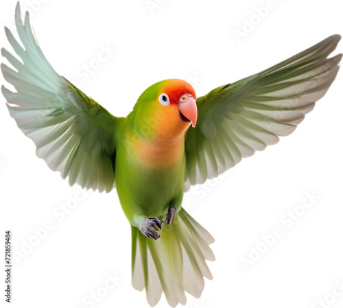 Close-up image of a Peach-Faced Lovebird. 