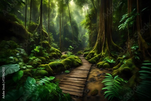 tropical forest in the jungle