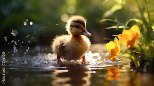 duckling in water
