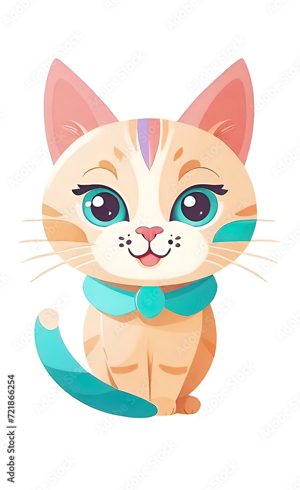 vector illustration, flat logo of cute cat vector icon, primitive childish doodle isolated on white background, favorite pets, vector illustration, flat logo of cute cat vector icon, primitive childish doodle isolated on white background, favorite pets,