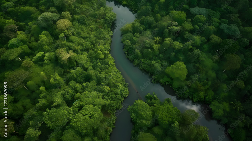 Mystical Rainforest Canopy: Veiled in Mist and Sunbeams AI-Generative Mystical Rainforest Canopy: Veiled in Mist and Sunbeams AI-Generative