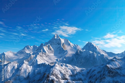 A stunning majestic mountain range Generative AI