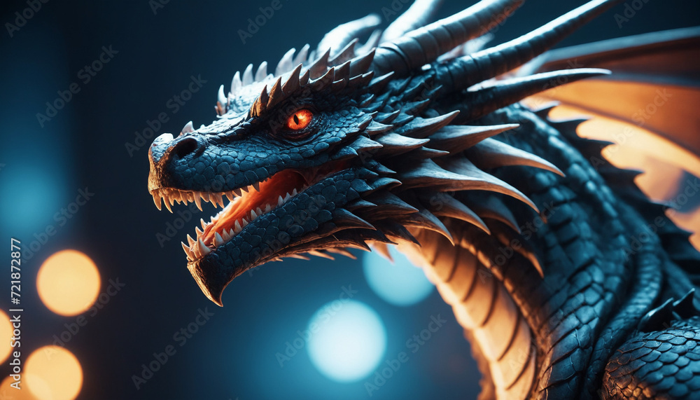 Fantasy dragon illustration. Cartoon style vivid colors.. Year 2024 Symbol art Fantasy dragon illustration. Cartoon style vivid colors.. Year 2024 Symbol art