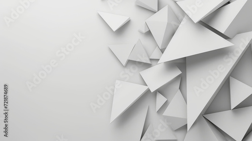 White minimalist abstract design with geometric shapes.