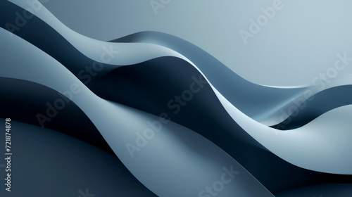 Abstract minimalist wavy background in cool blue tones.