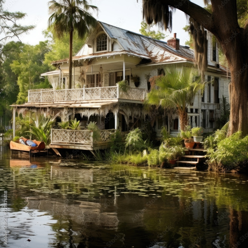 Louisiana House On water.