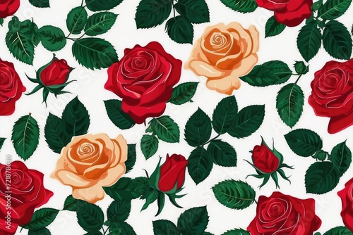 rose pattern background illustration © alvian