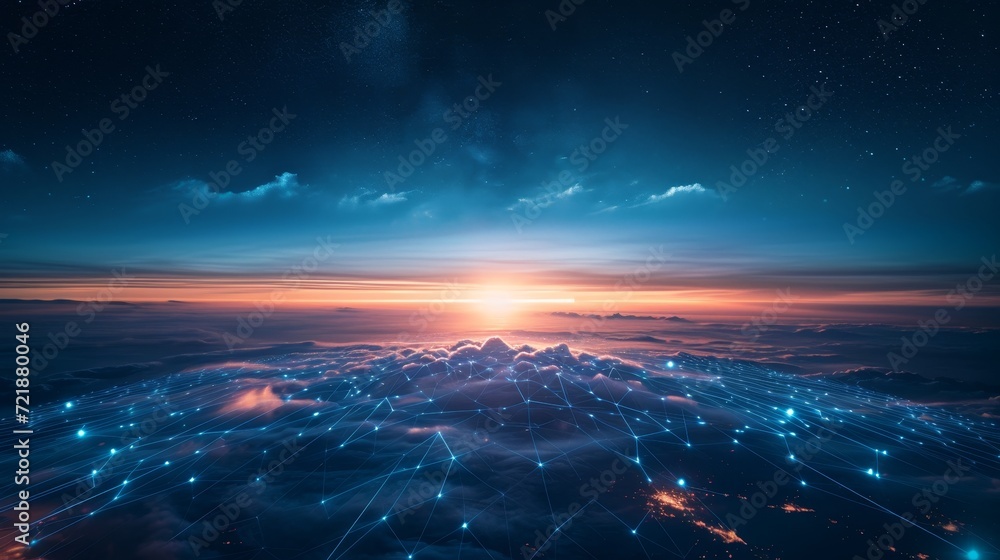 Naklejka premium Wireless Horizons: Charting a Path to Tomorrow