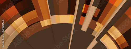 Abstract squares shape on choco brownie background.