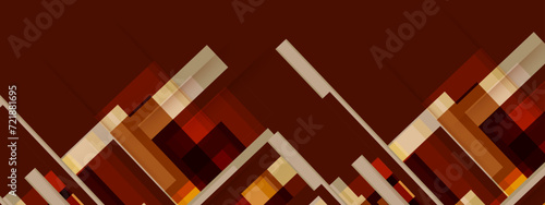 Abstract choco brownie squares and lines background. Futuristic and technology concept. Vector graphic illustration.