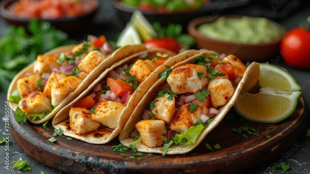 Tasty Fish Tacos - Food Photography Generative AI Tasty Fish Tacos - Food Photography Generative AI
