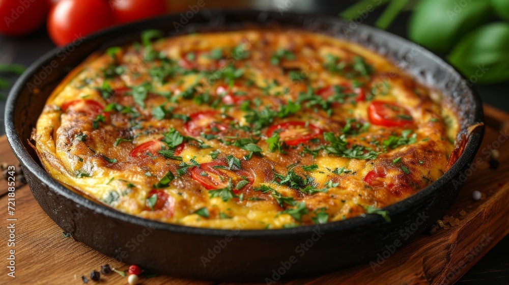 Frittata Display - Food Advertisement Generative AI Frittata Display - Food Advertisement Generative AI