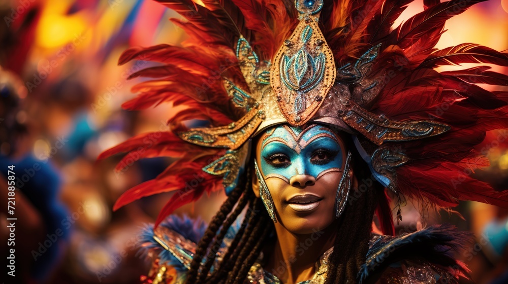 Brazilian Carnival, Mardi gras isolated on background, Generative ai. Brazilian Carnival, Mardi gras isolated on background, Generative ai.