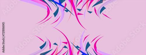 Abstract modern pink lowpoly banner background with geometric diagonal overlay layer and shapes.