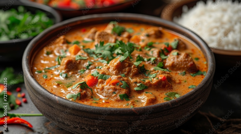 image of delicious Indian Korma dish Generative AI image of delicious Indian Korma dish Generative AI