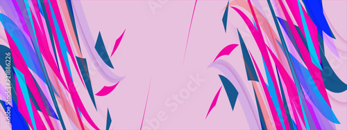 Abstract modern pink lowpoly banner background with geometric diagonal overlay layer and shapes.