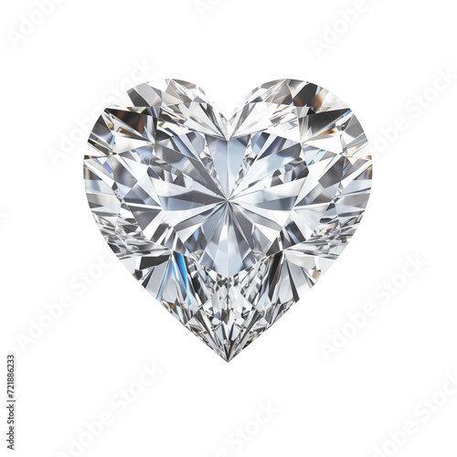 diamond heart isolated on white