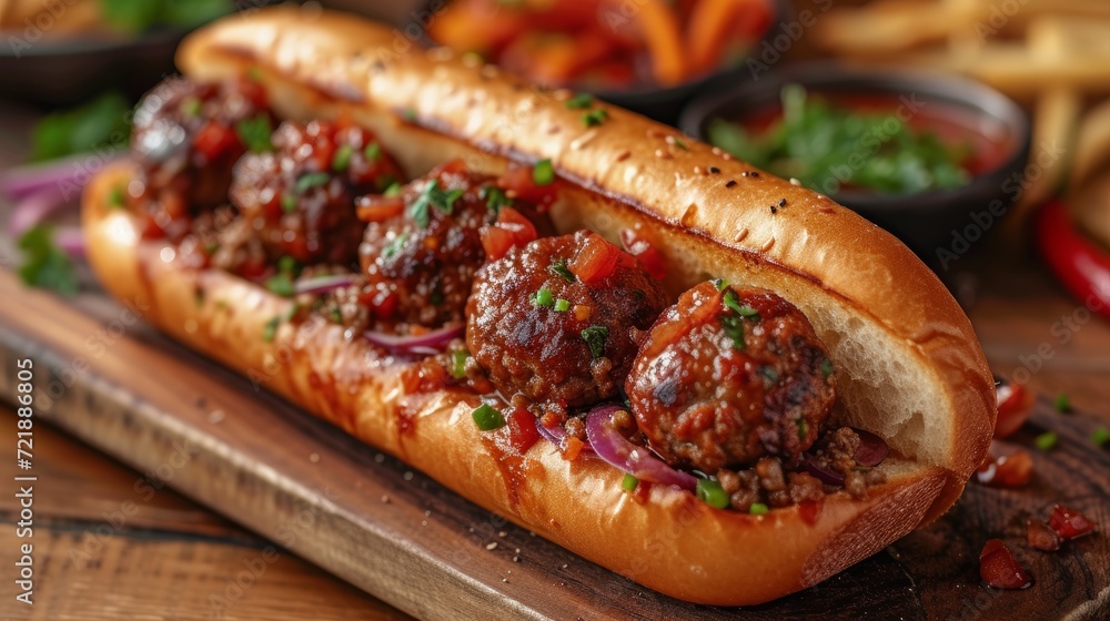 tasty meatball sub sandwich Generative AI tasty meatball sub sandwich Generative AI