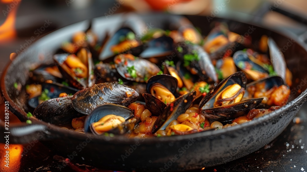Image of delicious mussels from Belgium Generative AI Image of delicious mussels from Belgium Generative AI