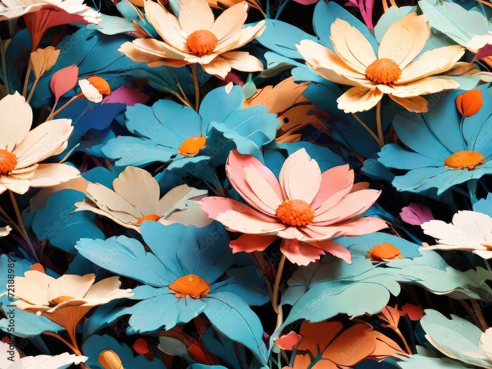 Fototapeta premium abstract floral background illustration 