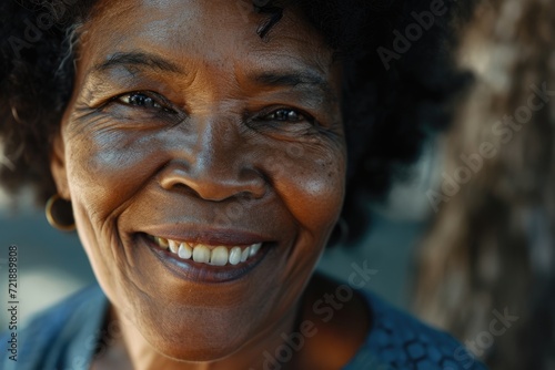 Smiling Mature African American Woman. © darshika