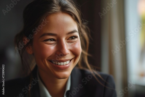 Happy business woman portrait