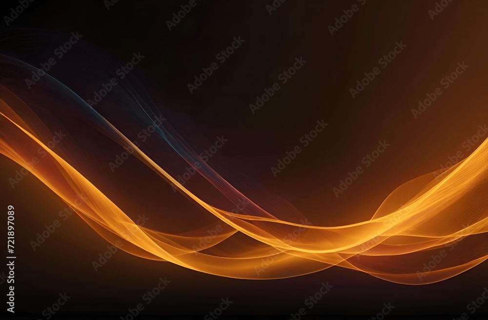 Fototapeta premium golden light waves, glow, neon light