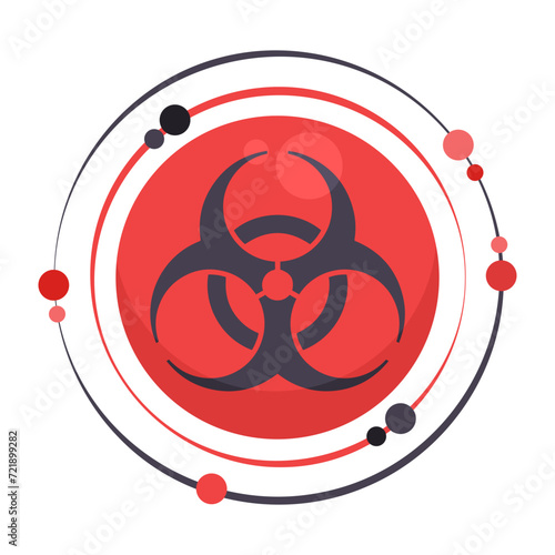 Biohazard or hazardous biological materials caution graphic icon 