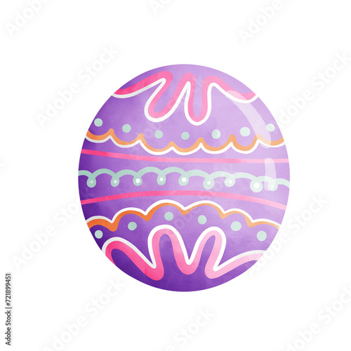 Easter egg clipart, various colorful Easter eggs, Easter holiday illustrations.