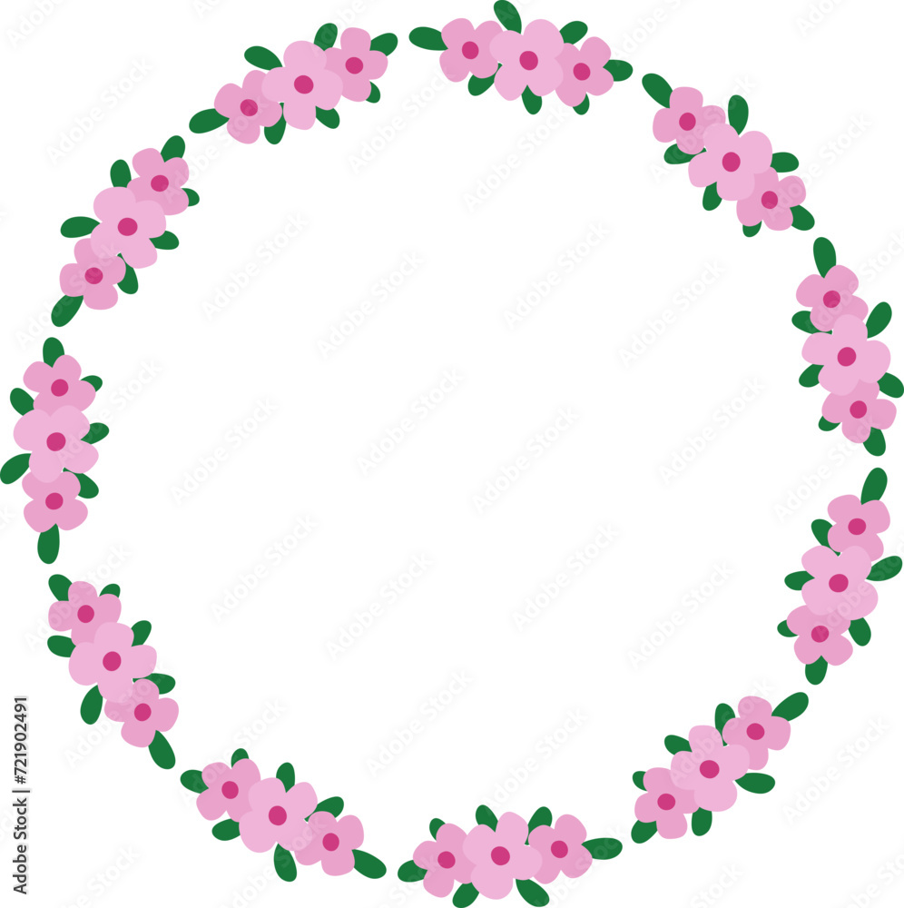 Spring wreath icon. flower wreath vector.