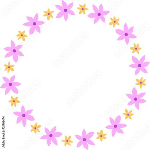 Spring wreath icon. flower wreath vector.