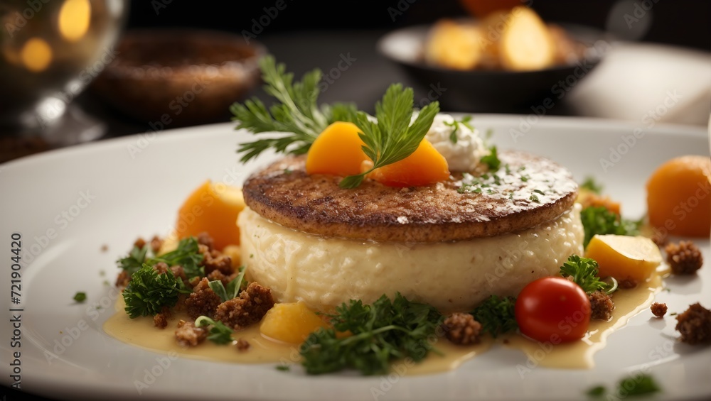 Swiss cake served on the table