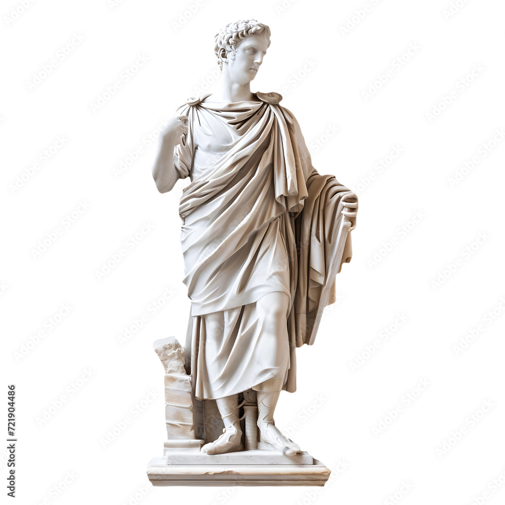 Png of Marble roman greek statue against transparent Background