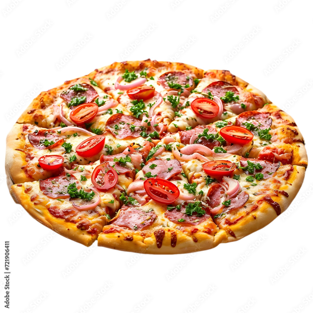 Png of Pizza against transparent Background