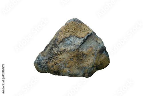 Cut out vascular basalt extrusive igneous rock isolated on white background.