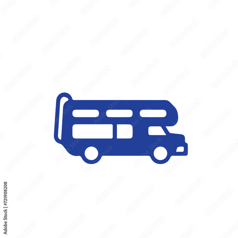 camping car vector icon , caravan vector icon