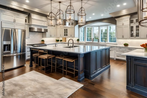 modern kitchen interior with kitchen